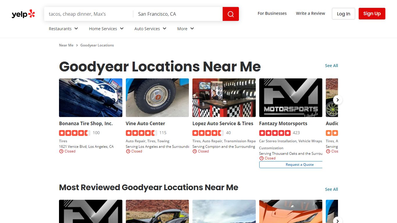 Goodyear Locations Near Me - August 2022: Find Nearby Goodyear ... - Yelp